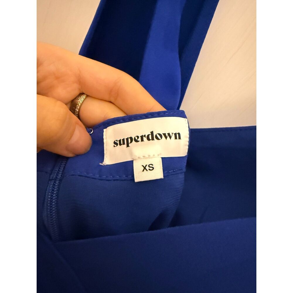 Revolve Superdown Cobalt Blue Sharona Pleated Mini Dress - Picture 5 of 6